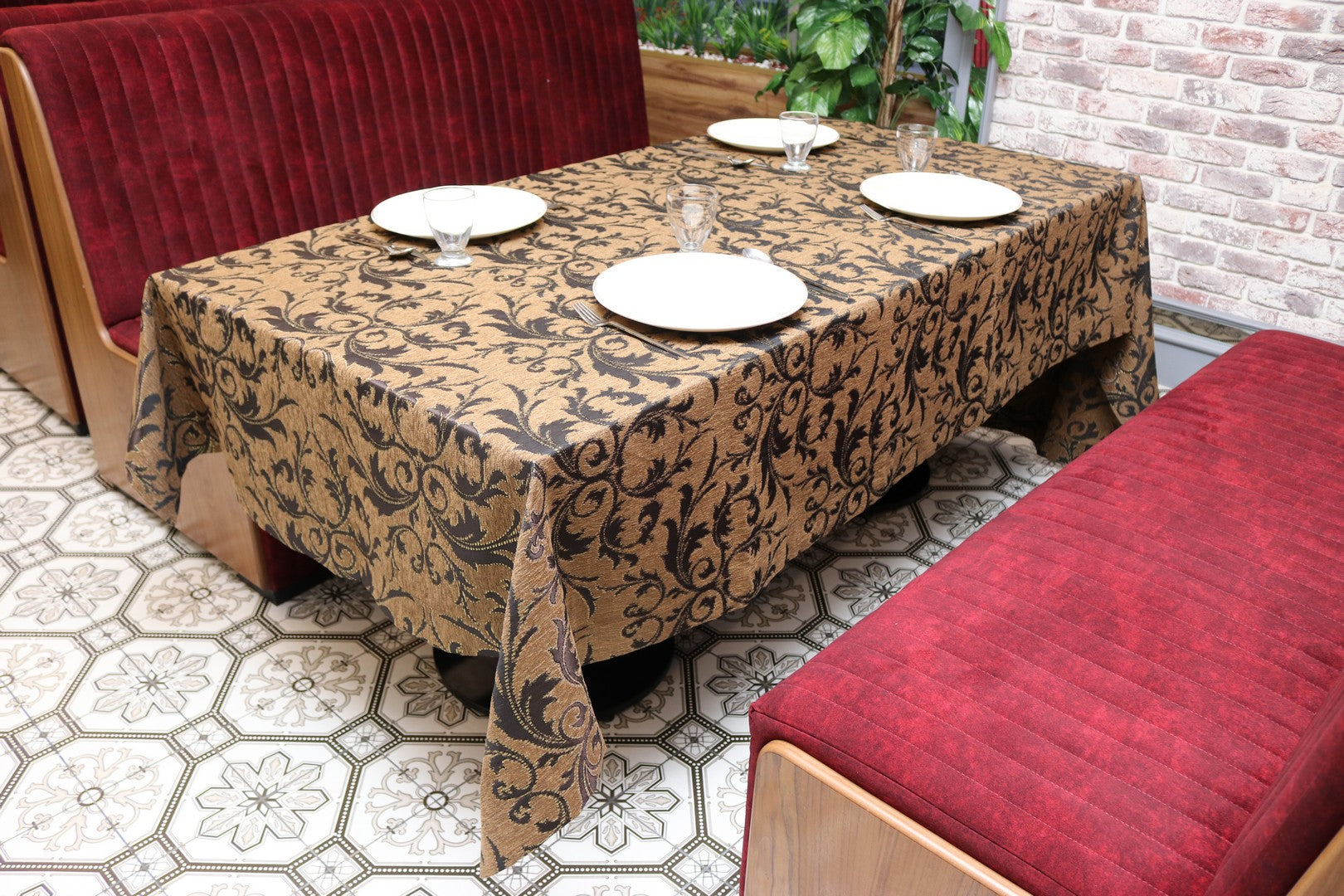 Cкатертина шенілова Kayra Verona 160x285 cм - Бежевий