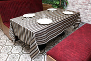Cкатертина жакардова Kayra Strip 160x285 cм - Сірий