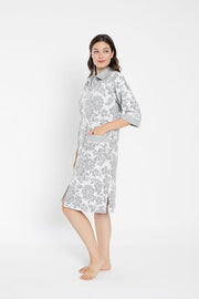 Жіночий халат Nusa 0505 на блискавці - 3 XL (54), Сірий