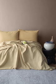 Постільна білизна з пледом Issimo Ranforse 220 х 240 см Summerpunch Beige