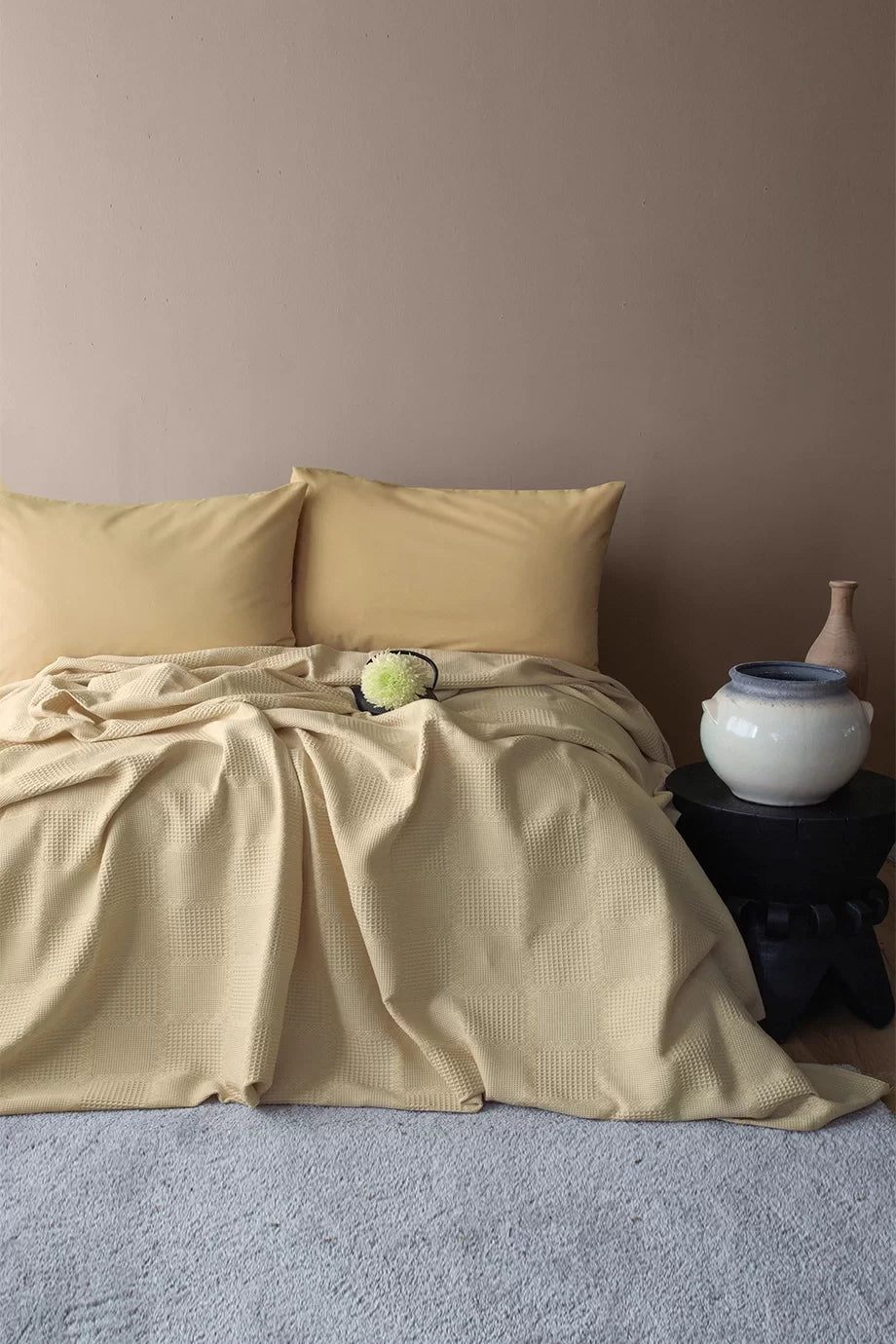 Постільна білизна з пледом Issimo Ranforse 220 х 240 см Summerpunch Beige