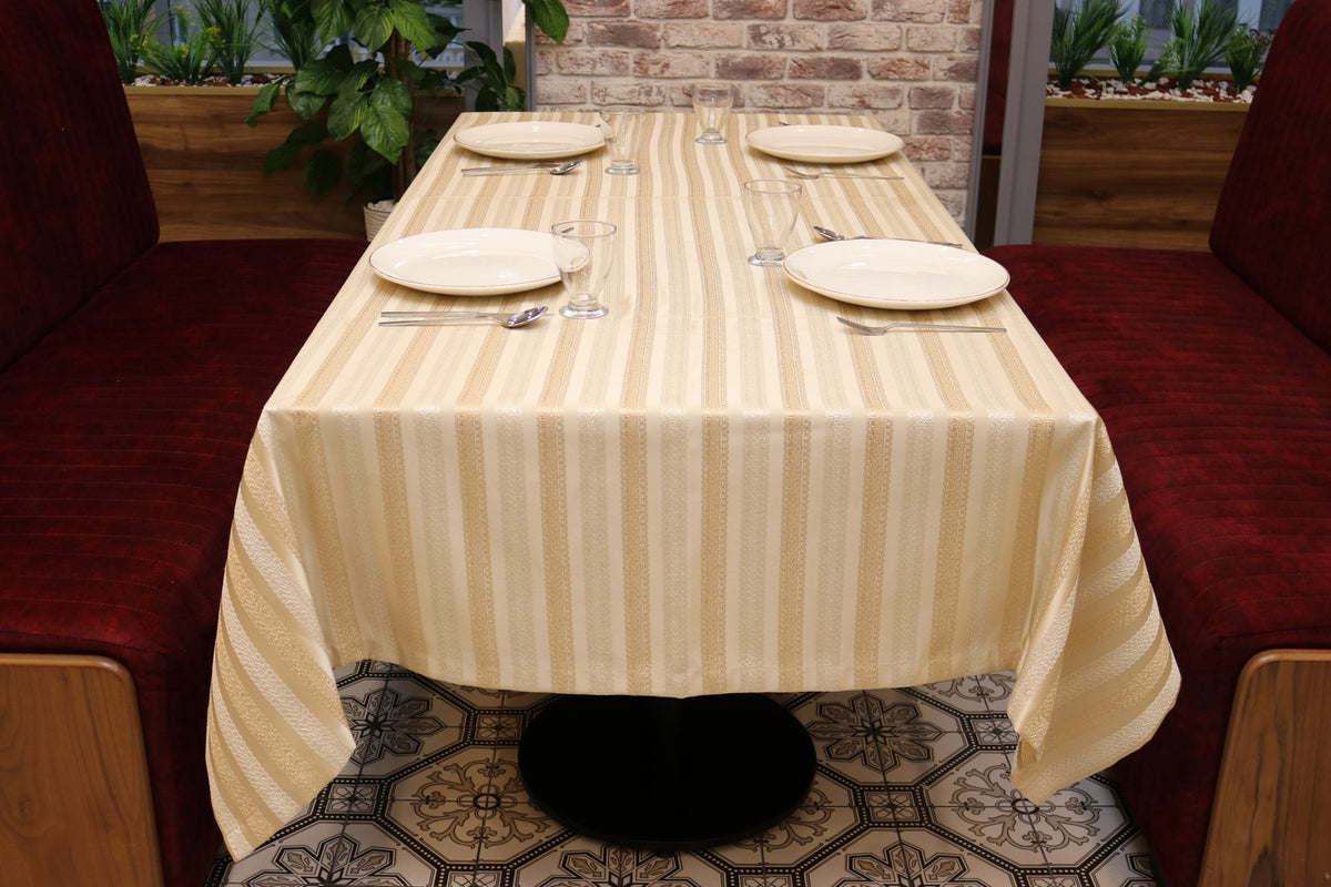 Cкатертина жакардова Kayra Strip 160×285 cм