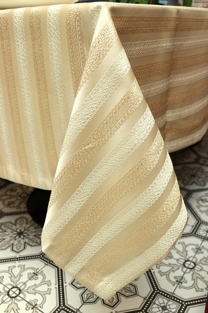 Cкатертина жакардова Kayra Strip 160×285 cм