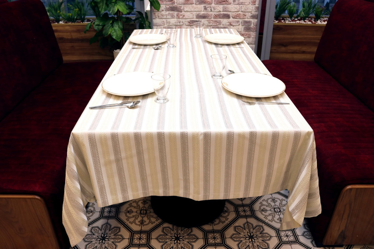 Cкатертина жакардова Kayra Strip 160×285 cм