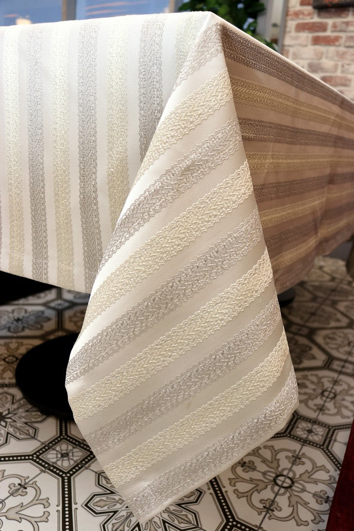 Cкатертина жакардова Kayra Strip 160×285 cм