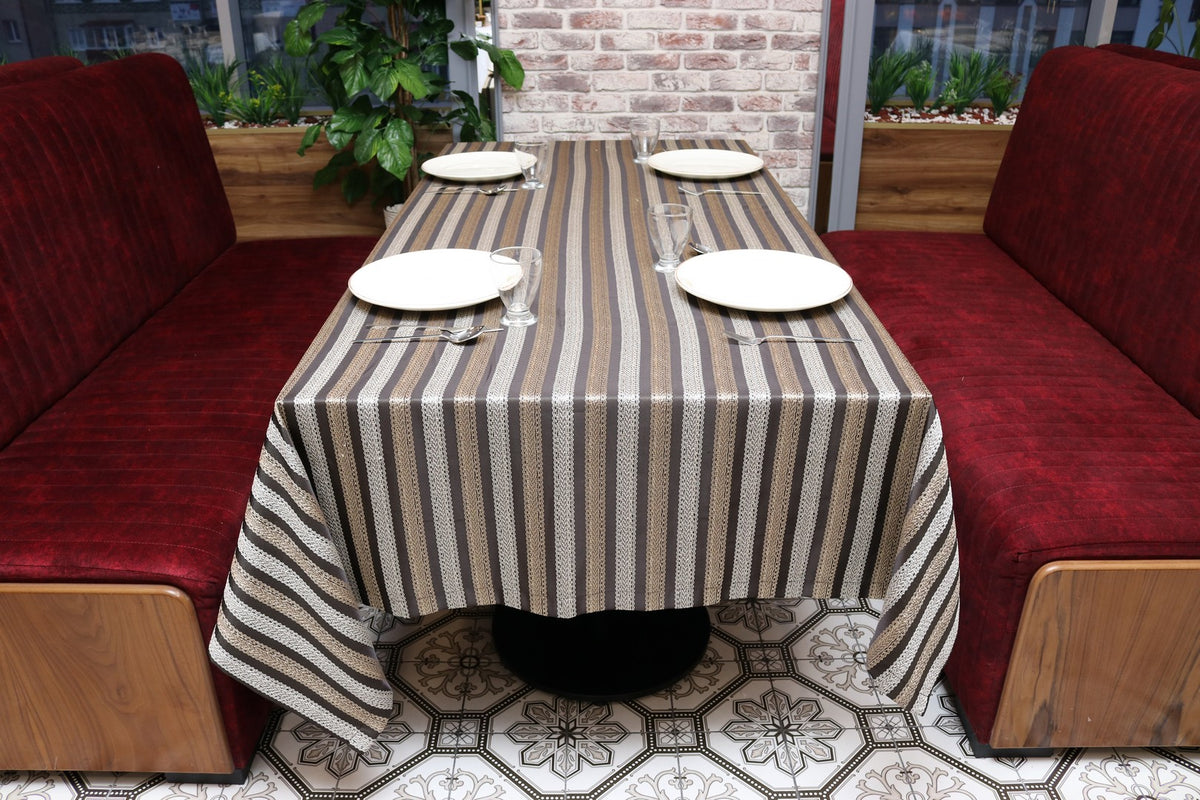 Cкатертина жакардова Kayra Strip 160×285 cм