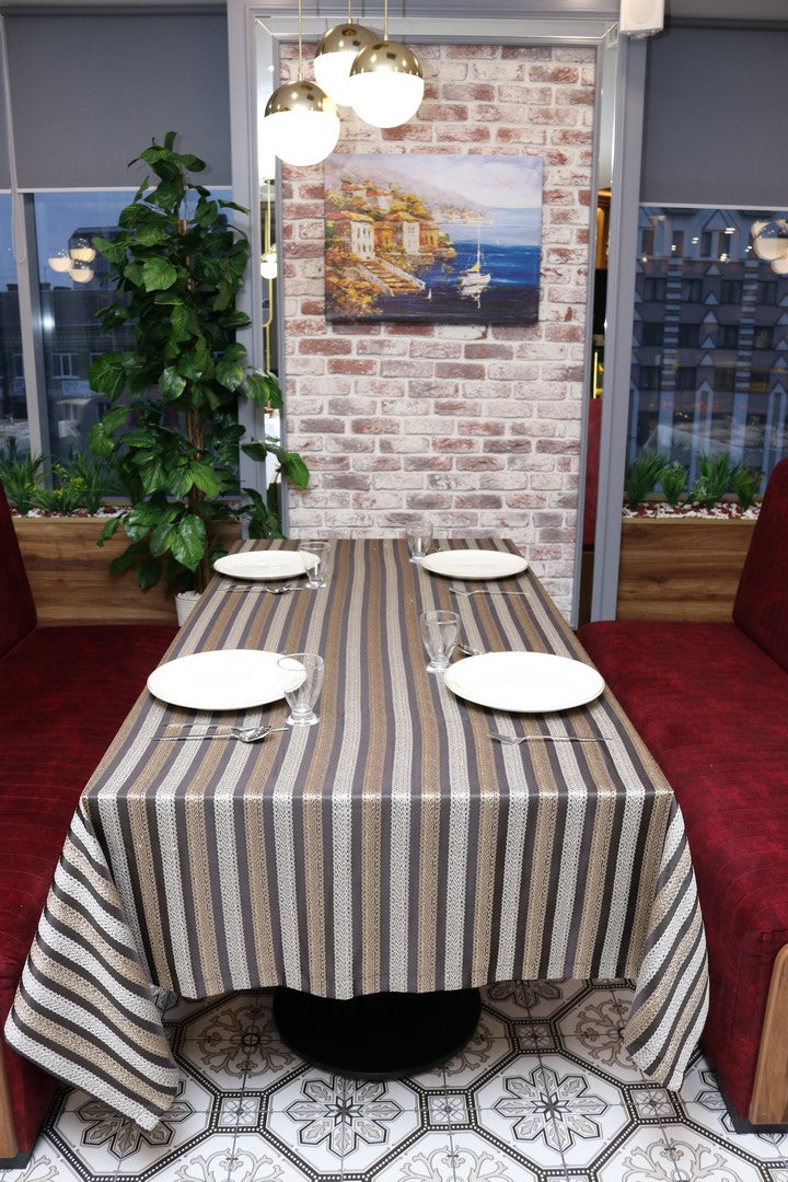 Cкатертина жакардова Kayra Strip 160×285 cм