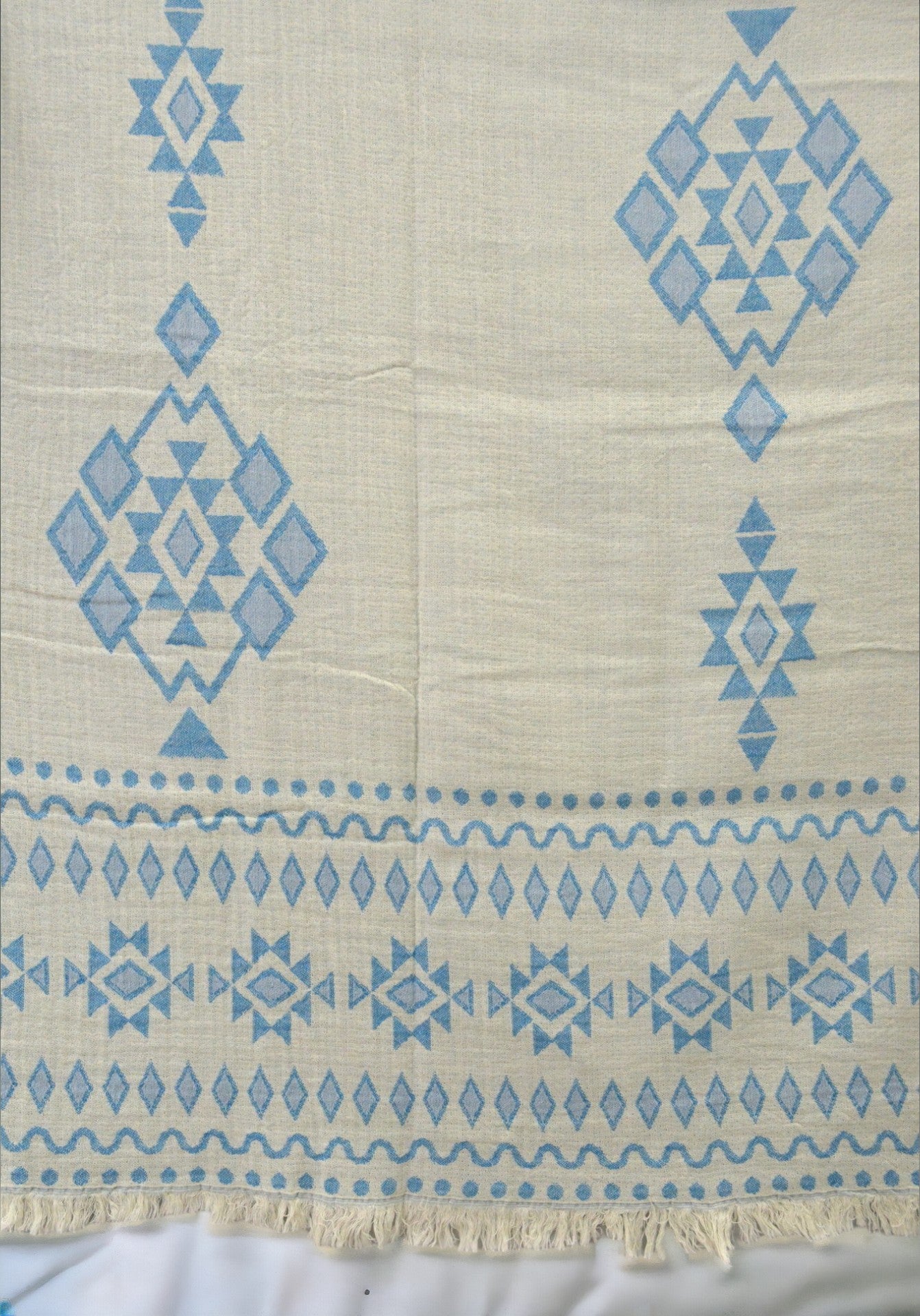 Муслінове покривало Kayra 210×250 см MP2, Блакитне