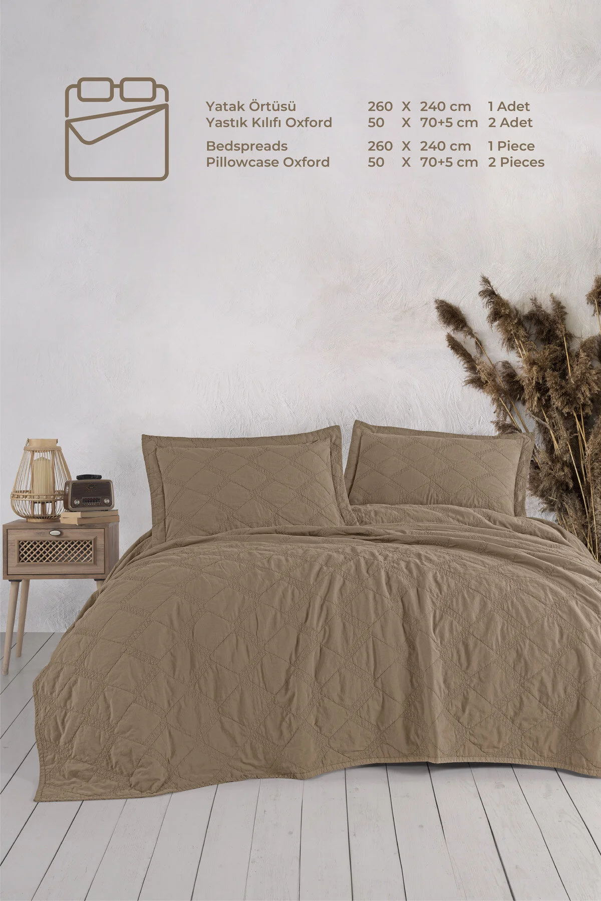 Покривало з наволочками Maribor Natural Creations 240 х 260 см. Mink