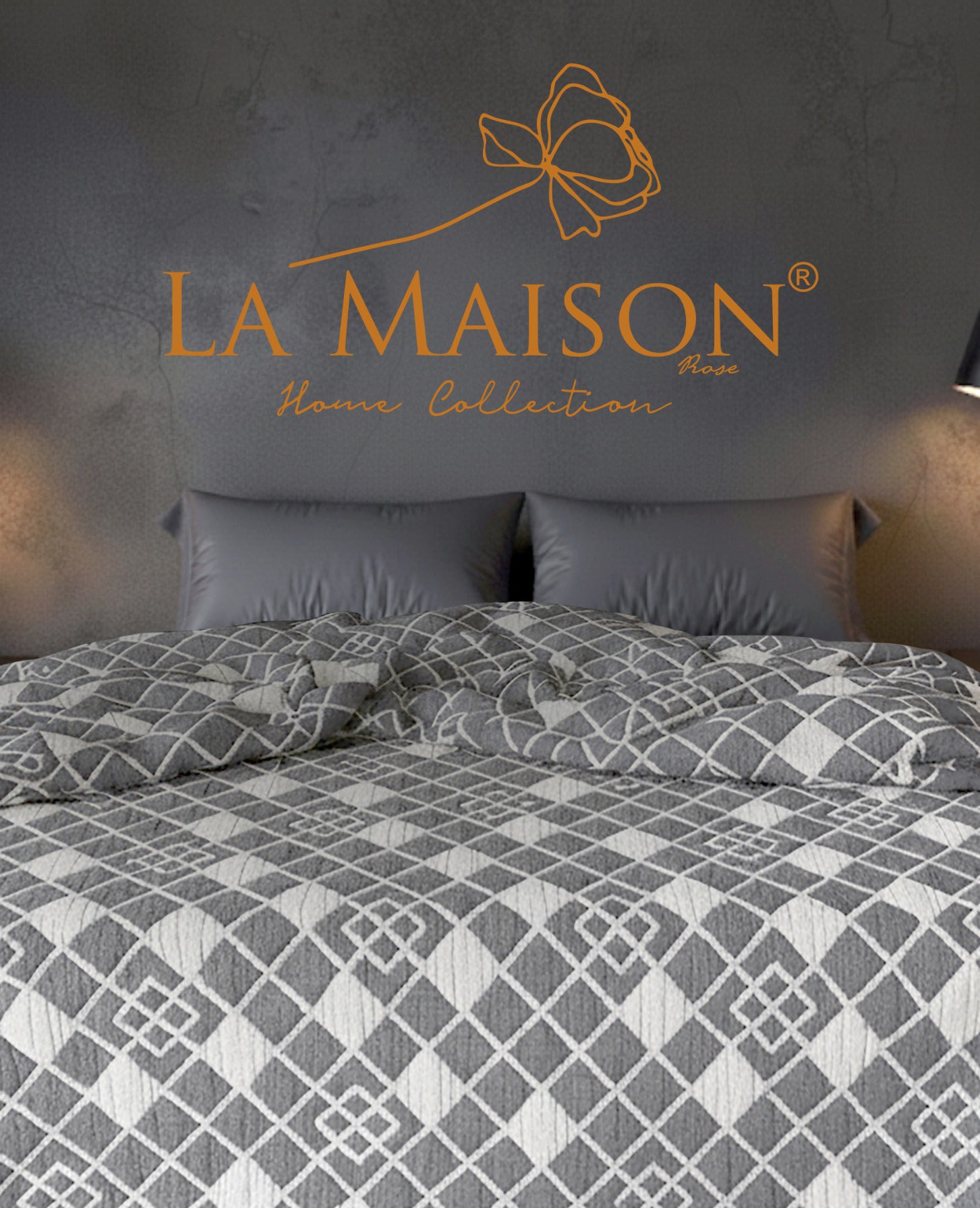 Муслінове покривало La Maison 220 х 240 см. Poline Charcoal