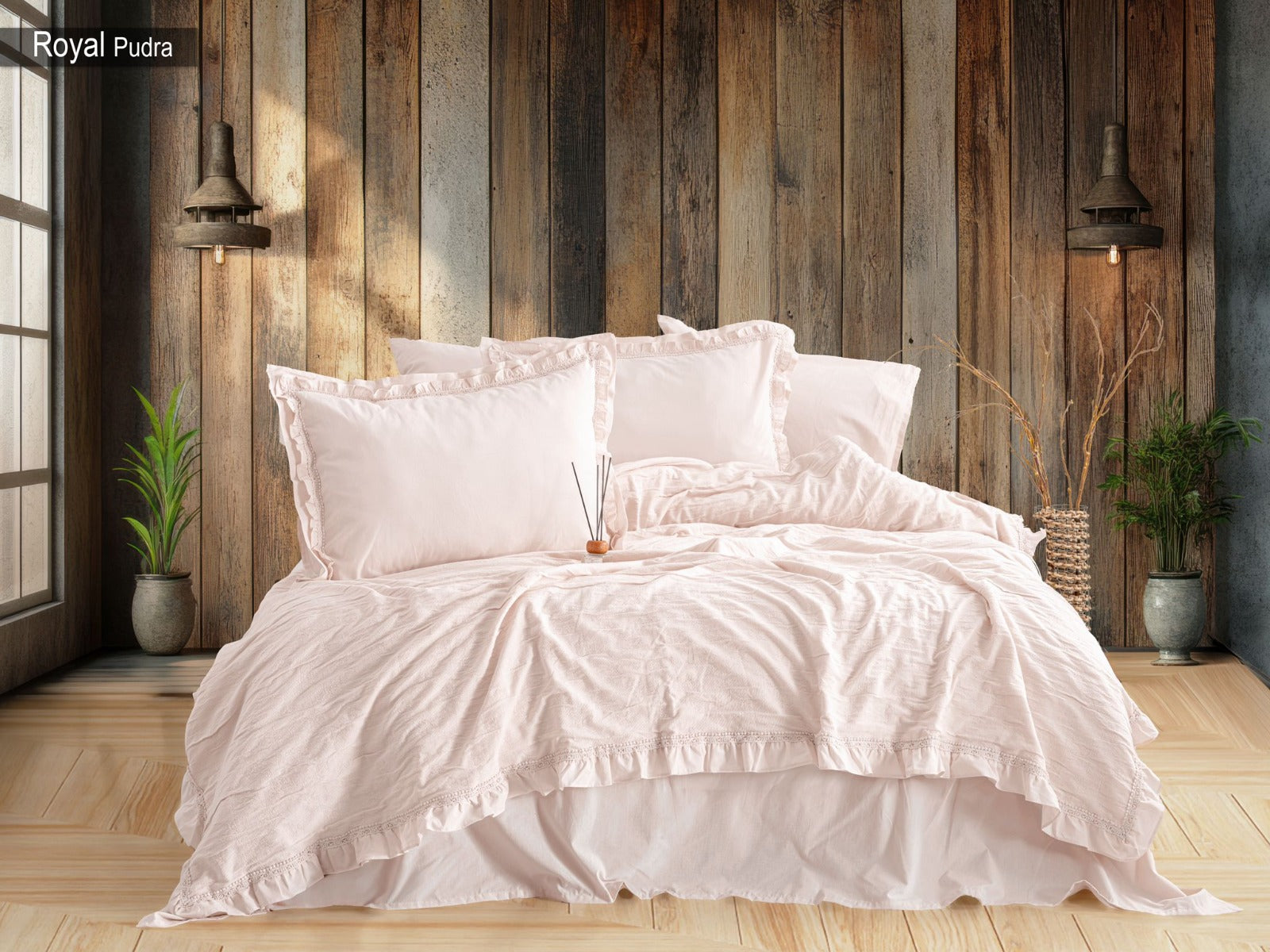 Комплект постільної білизни з покривалом Pupilla Royal 220 x 240 см. Pudra