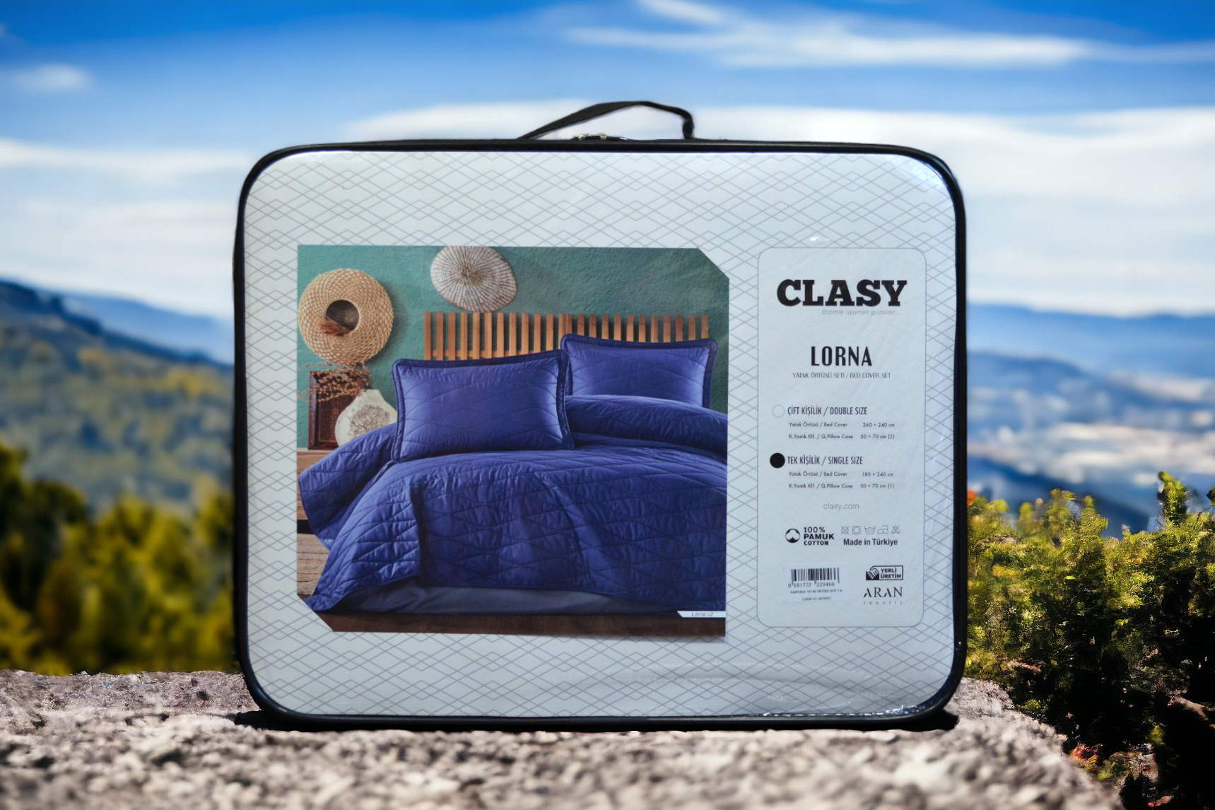 Покривало з наволочкою Clasy 180 x 240 см Lorna Bordo