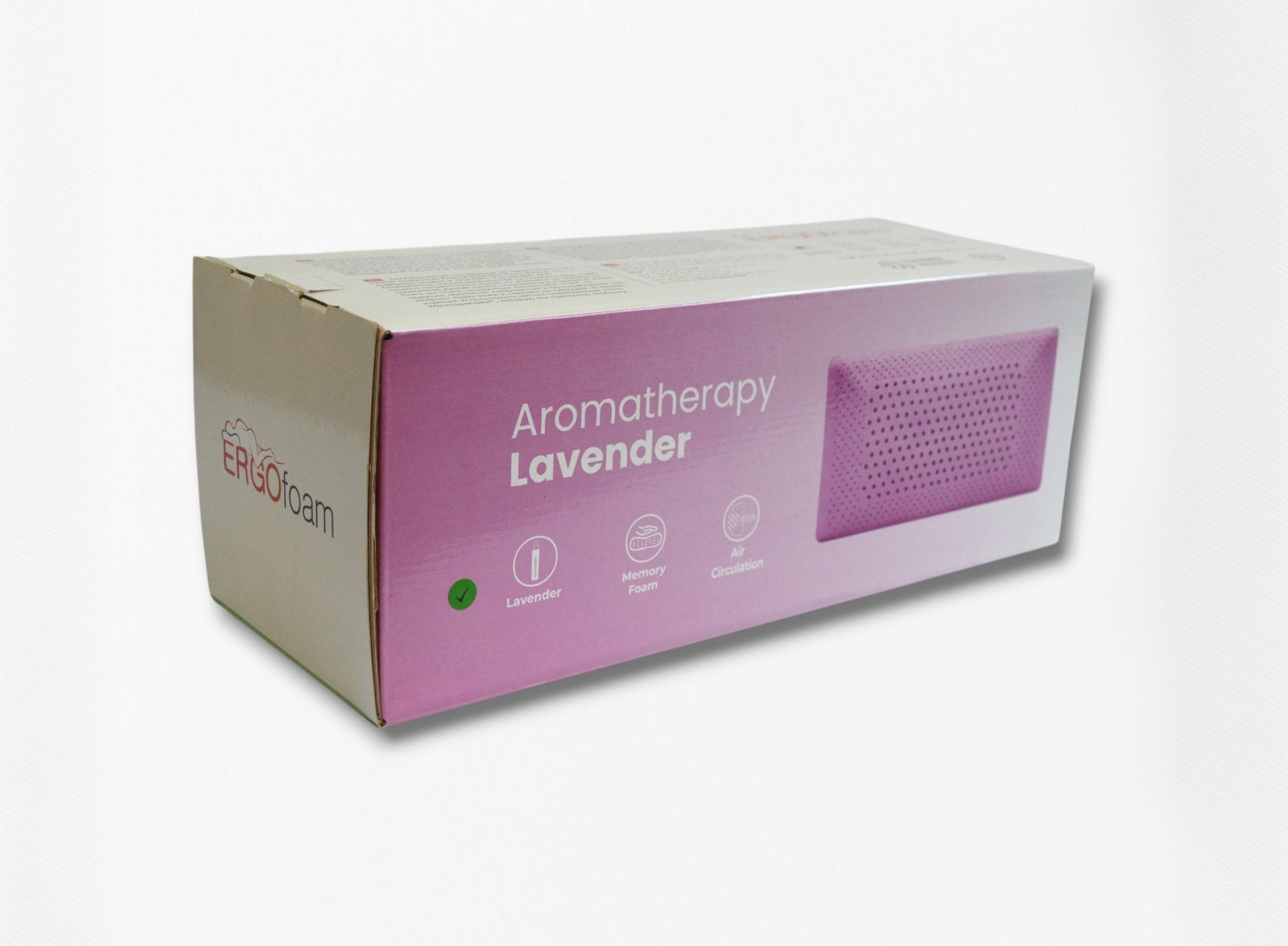 Подушка ортопедична Ergo Foam 60x40x16 см. Visko Aroma Therapy Lavender
