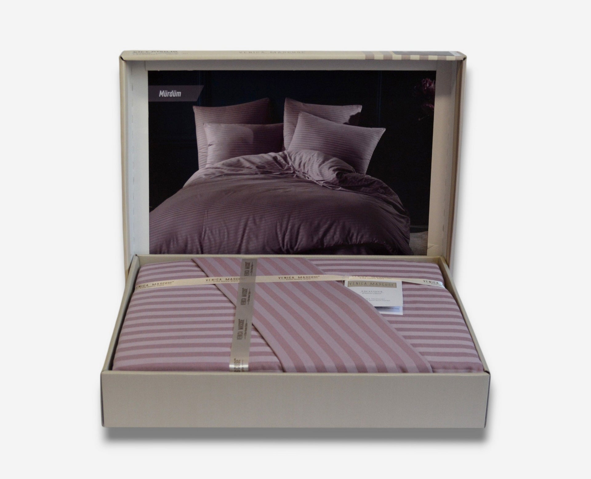 Постільна білизна Venica Mascuse Satin 200х220 см, простирадло 180х200+30 см Murdum