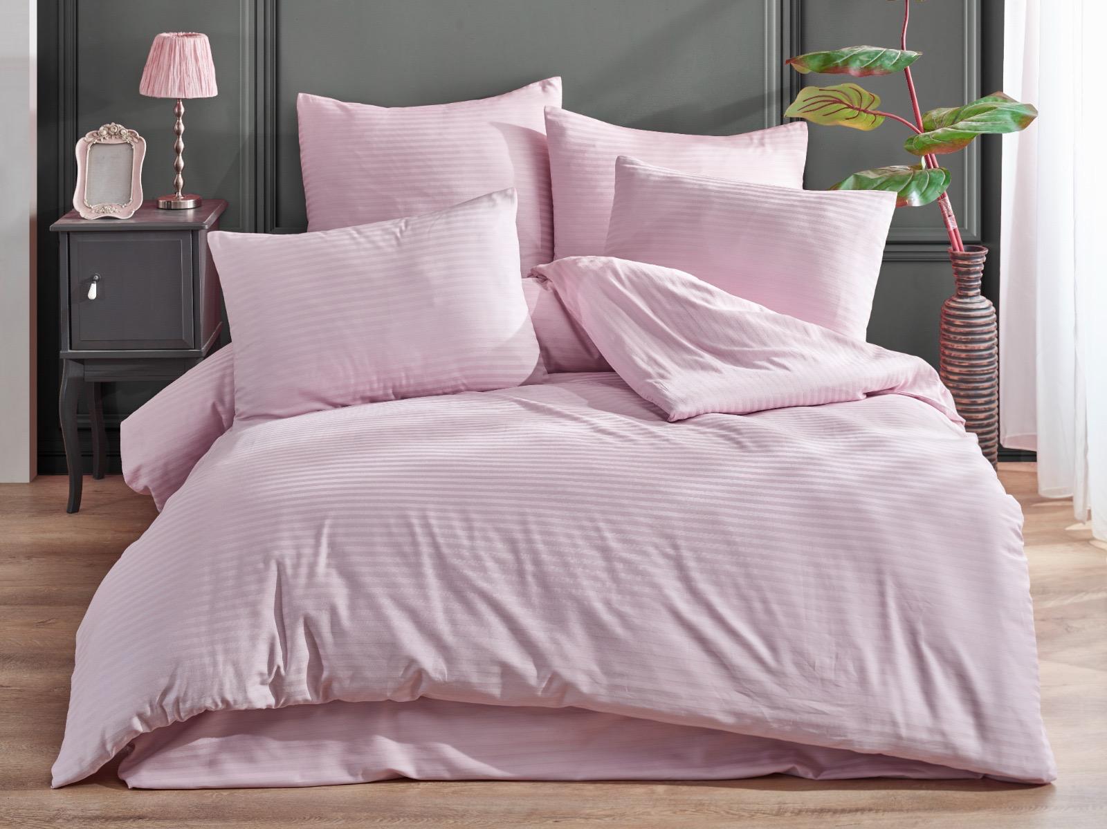 Постільна білизна Venica Mascuse Satin 200х220 см, простирадло 180х200+30 см Pudra
