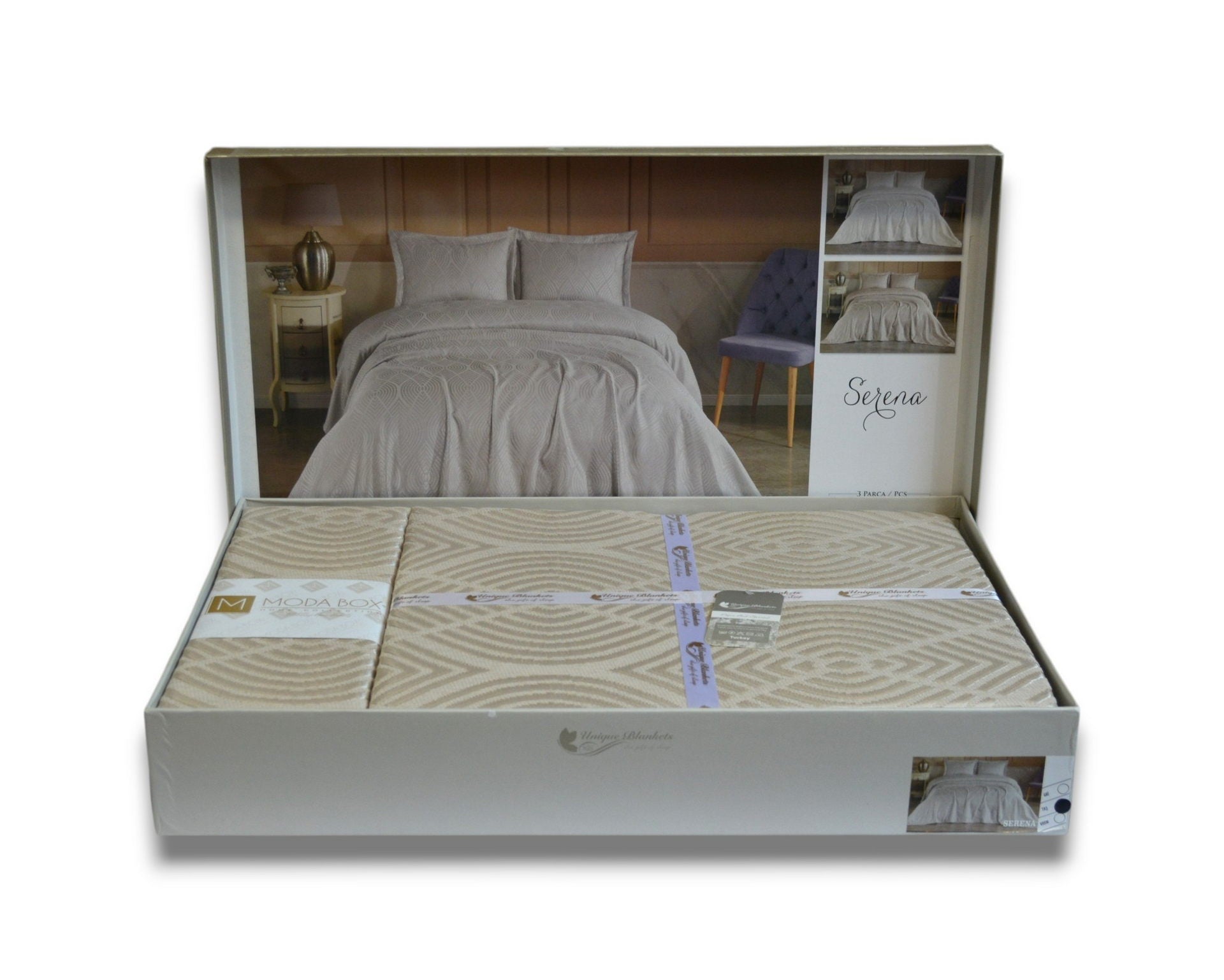 Покривало з наволочками Modabox 240 x 260 см Serena Tas
