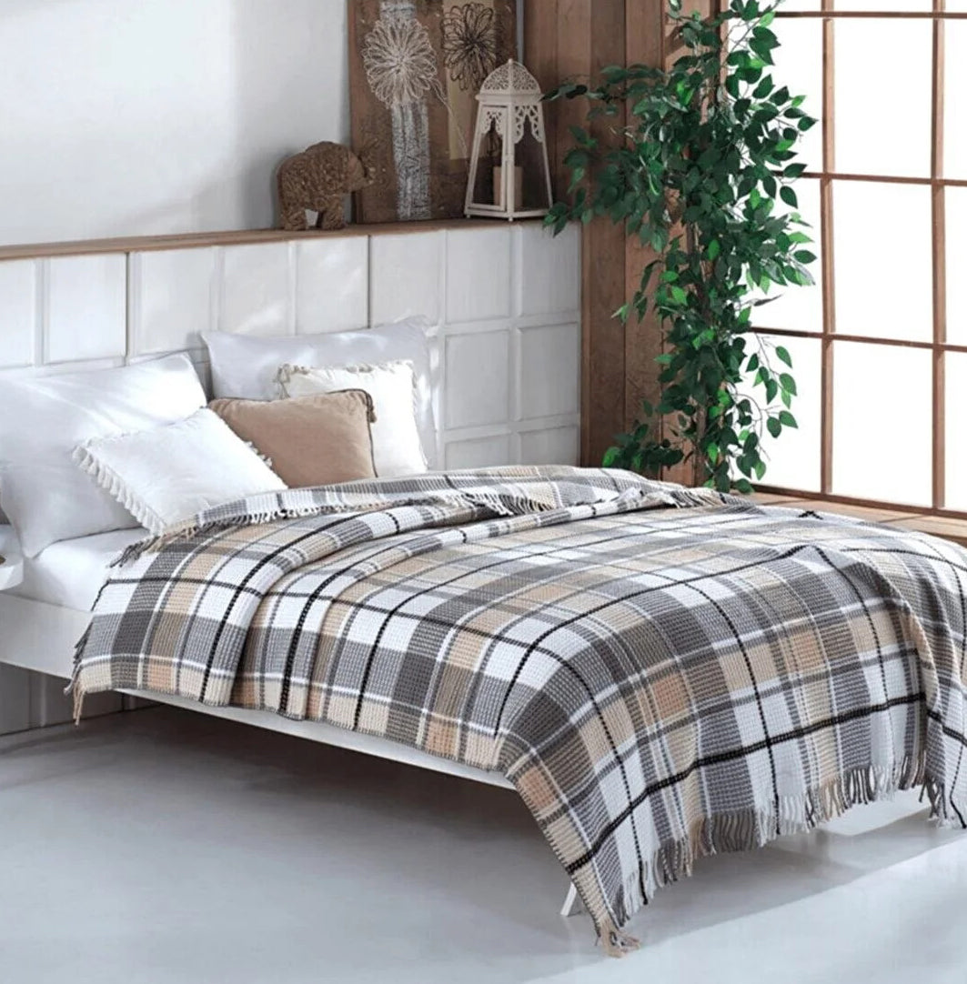 Плед Aksu 150×200 см. Cozy Life Inka Gri