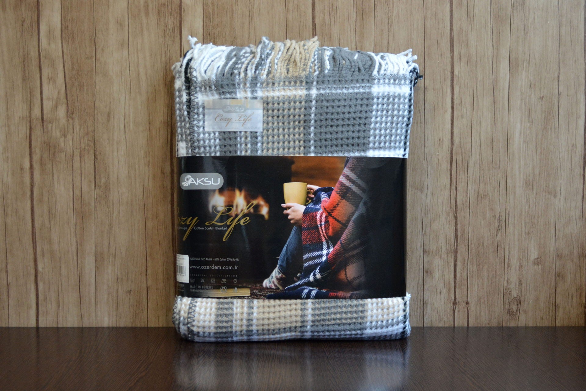 Плед Aksu 150×200 см. Cozy Life Inka Gri