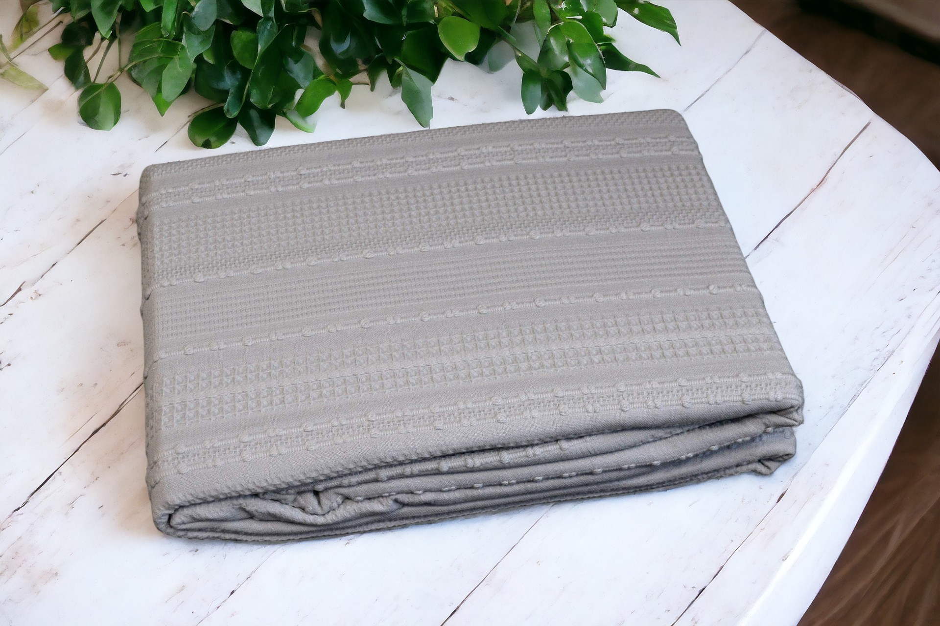 Вафельне простирадло First Choice Sole 220×240 см. Gri