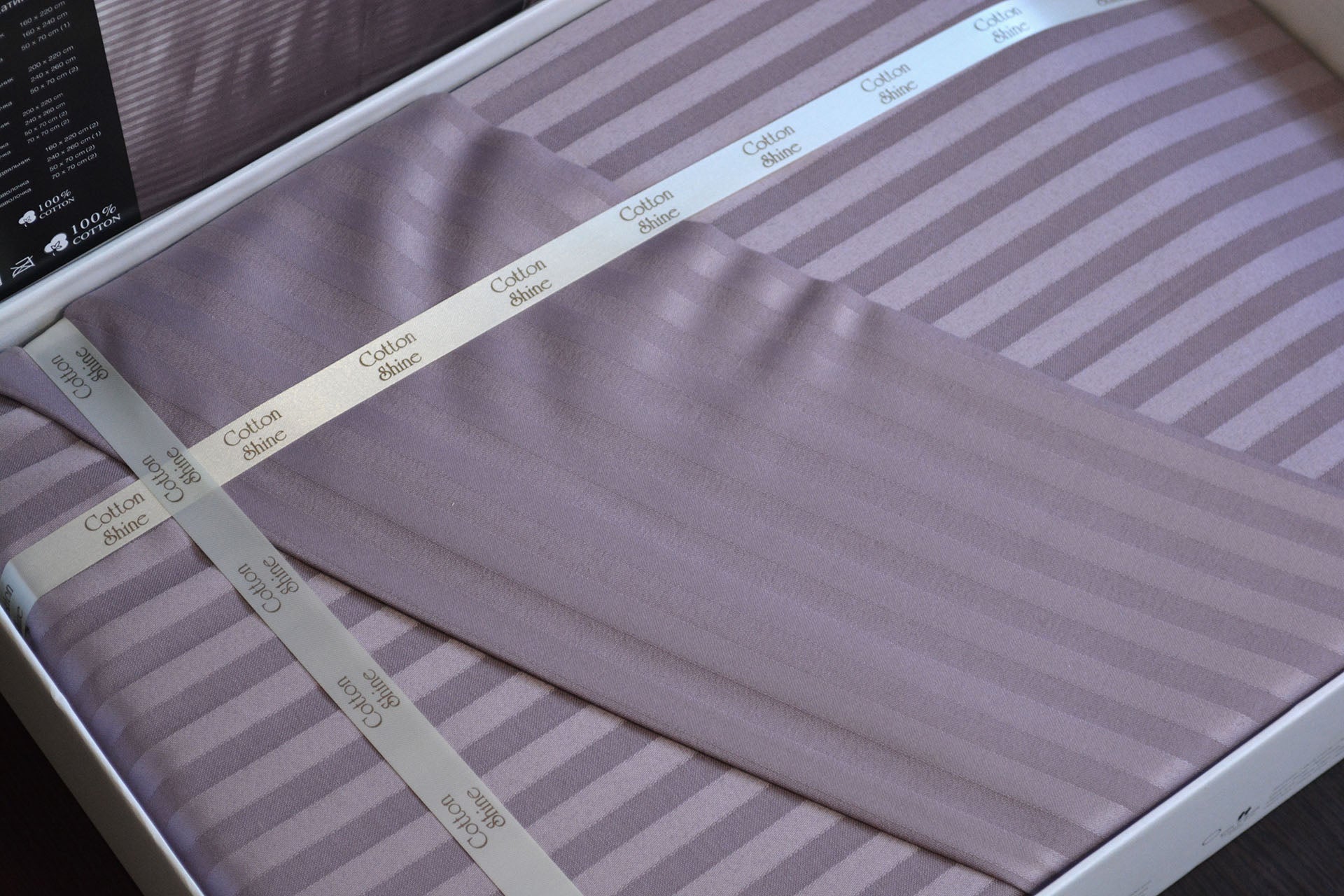 Постільна білизна Cotton Shine Stripe Satin 160х220 Murdum