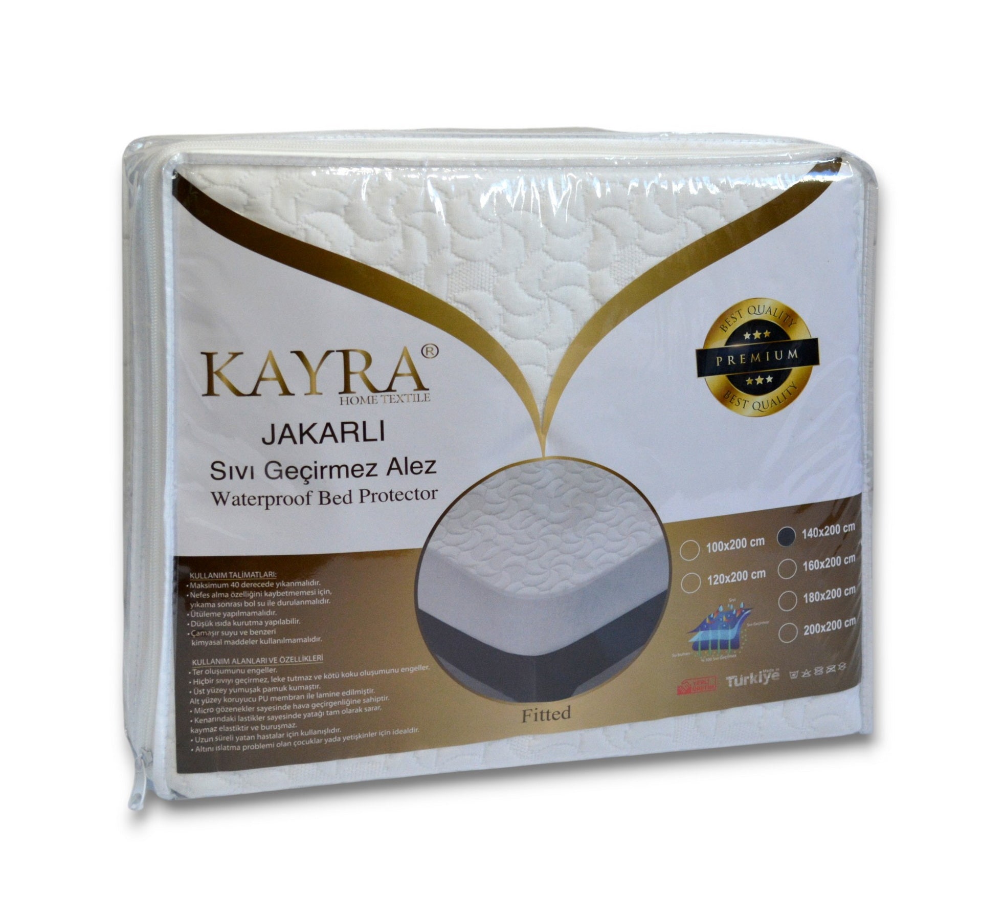 Наматрацник жакардовий Kayra 200х200 см. Papatya