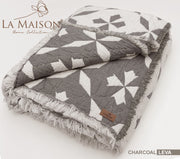 Муслінове покривало La Maison 220 х 240 см. Leva Charcoal