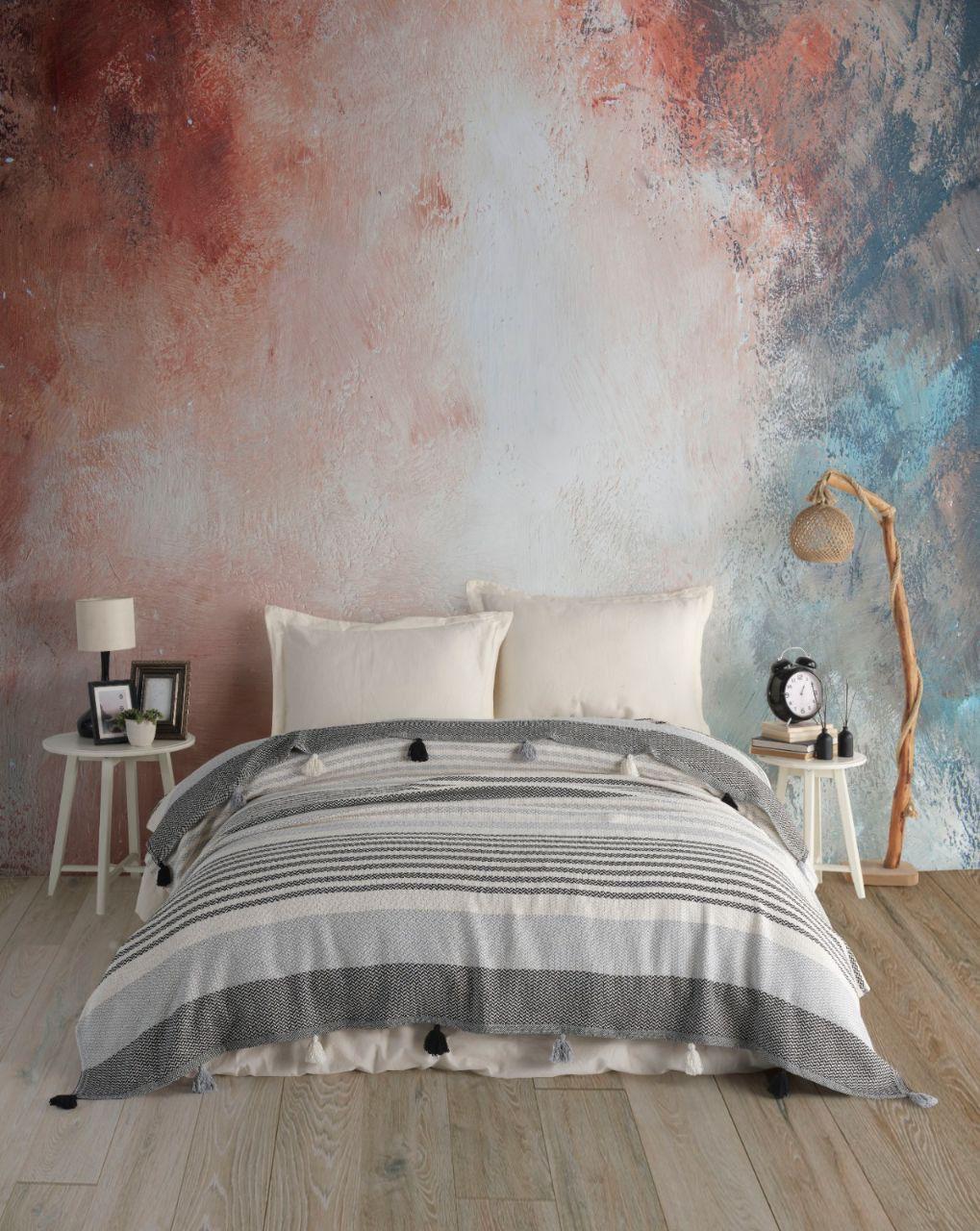 Бавовняне покривало Moss Basile 220 x 240 см. Gri