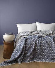 Муслінове покривало Issimo 220 х 240 см. Levone Blue