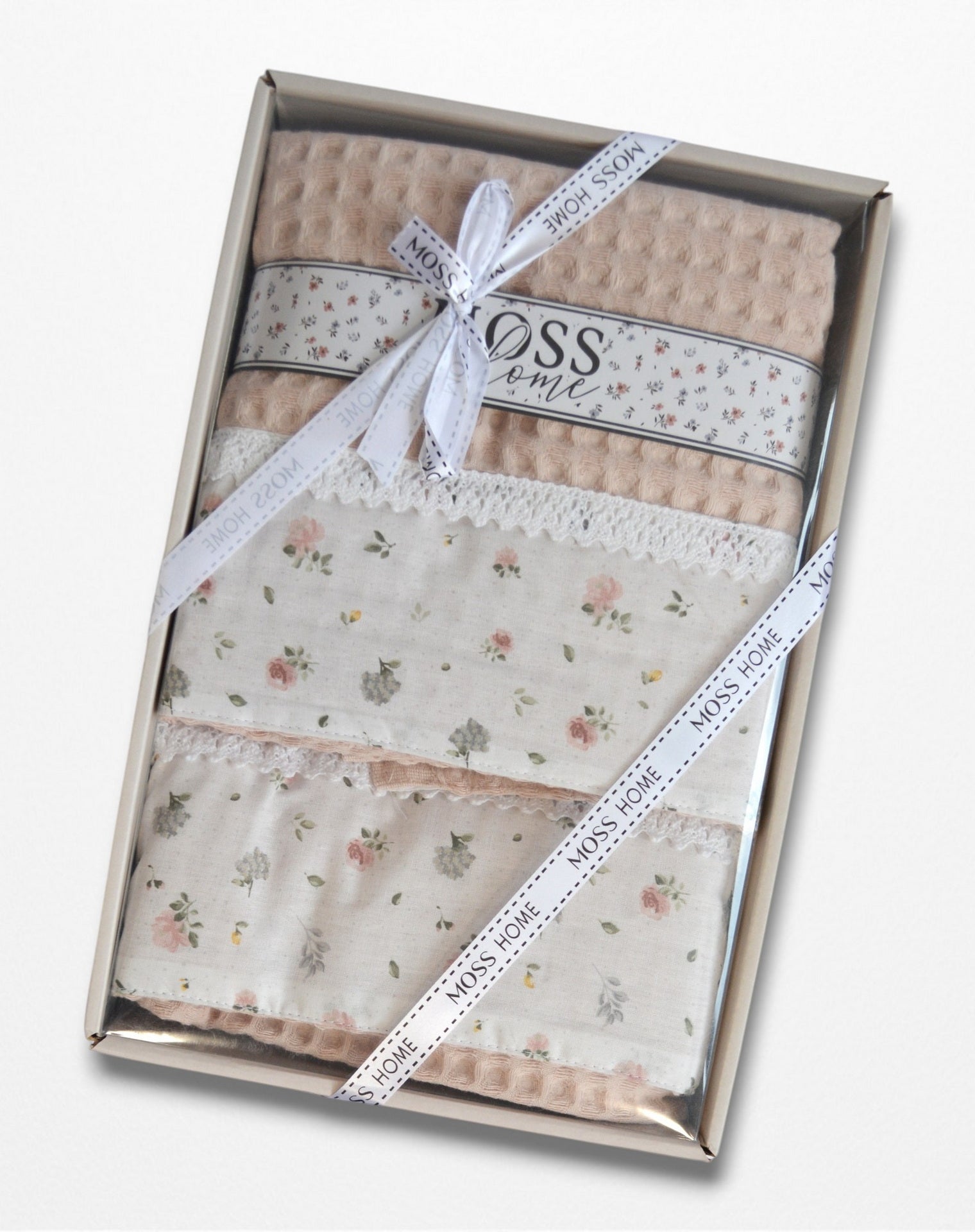 Набір вафельних рушників 2 шт. Moss Cicek Somon