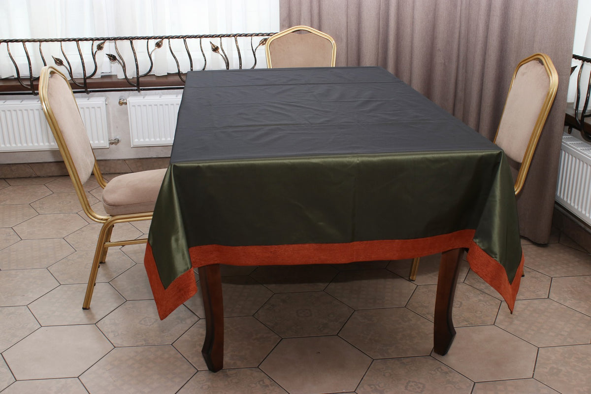 Скатертина Kayra "Carmen" тафта з шеніловим кантом 165×300 см