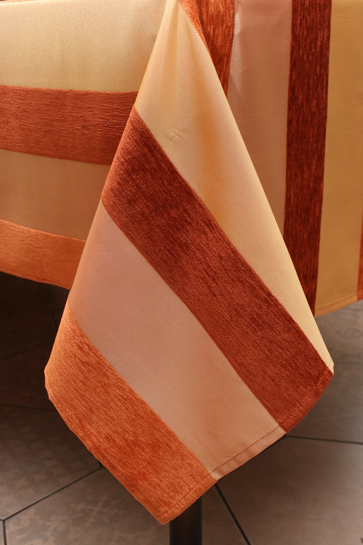 Скатертина Kayra "Шенілова смужка" кольорова, 165×300 см