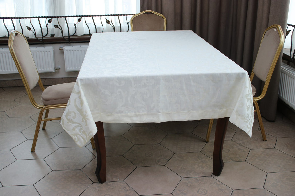 Скатертина Kayra жакардова "Вензель", 155 х 290 см