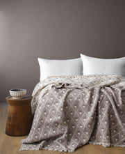 Муслінове покривало Issimo 220 х 240 см. Levone Brown