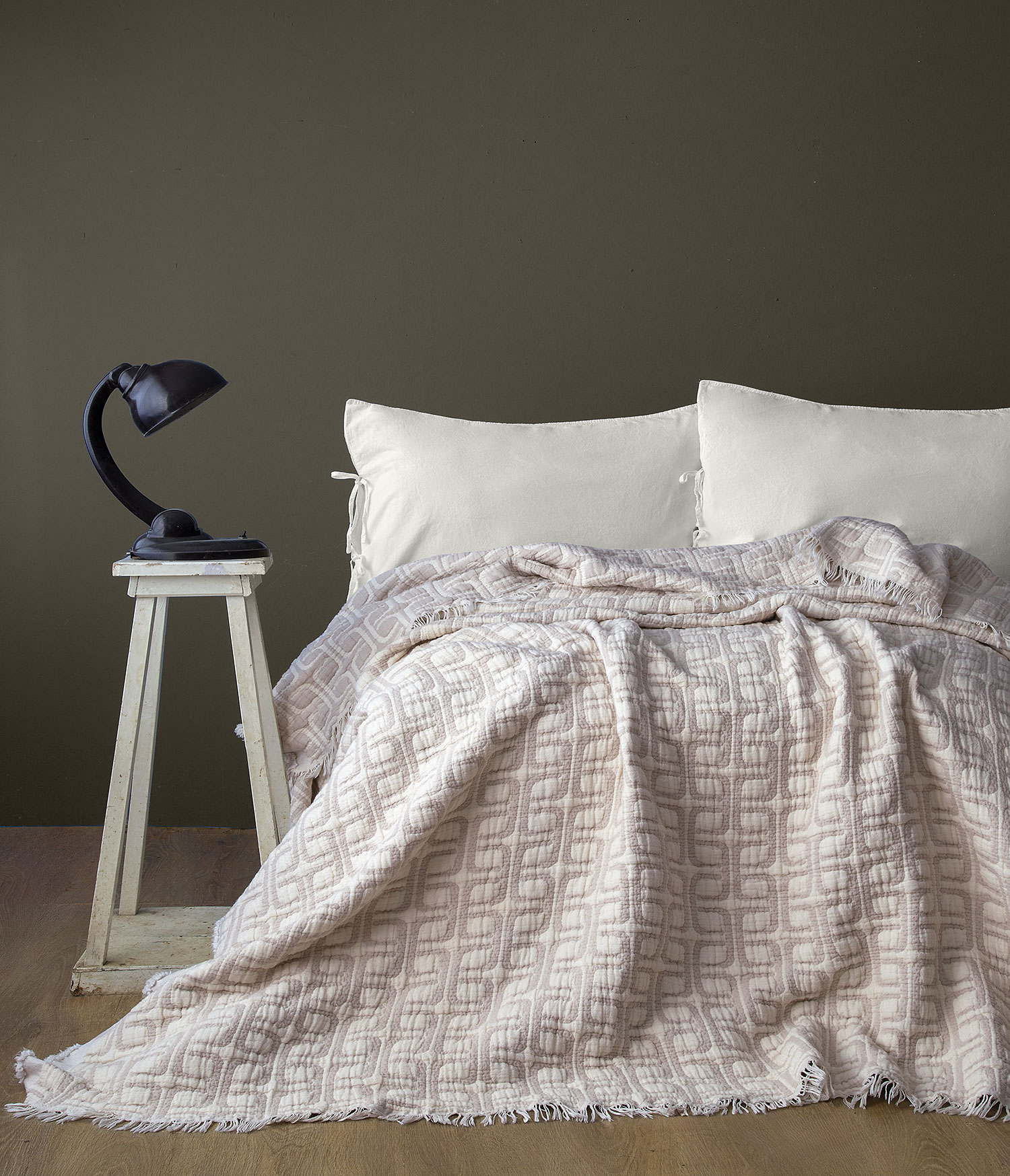 Муслінове покривало Issimo 220 х 240 см. Perge Beige