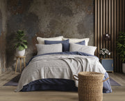Покривало з наволочками Limasso 240×260 см. Azure Indigo