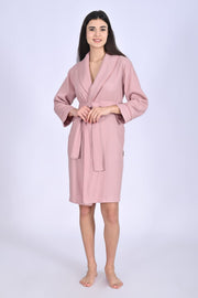 Жіночий вафельний халат Nusa 4271 - L/XL (48-50), Пудровий