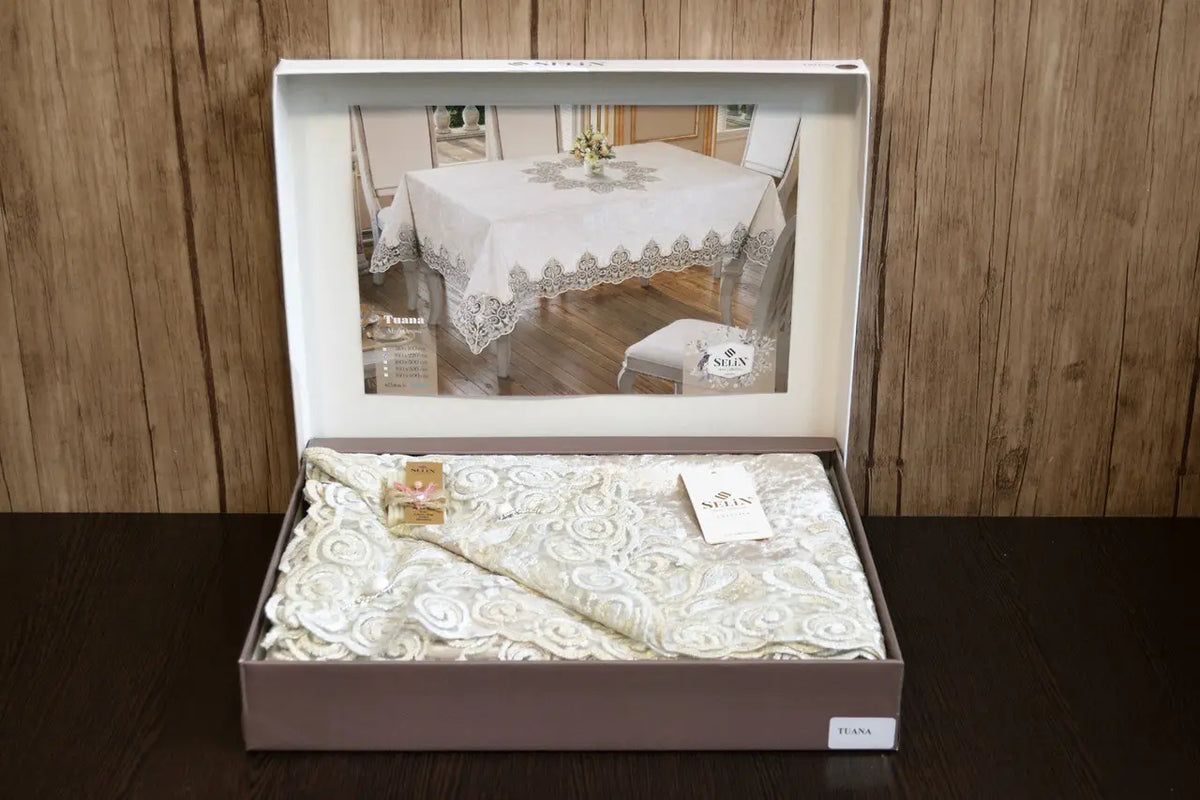 Велюрова скатертина Selin Tuana 160х350