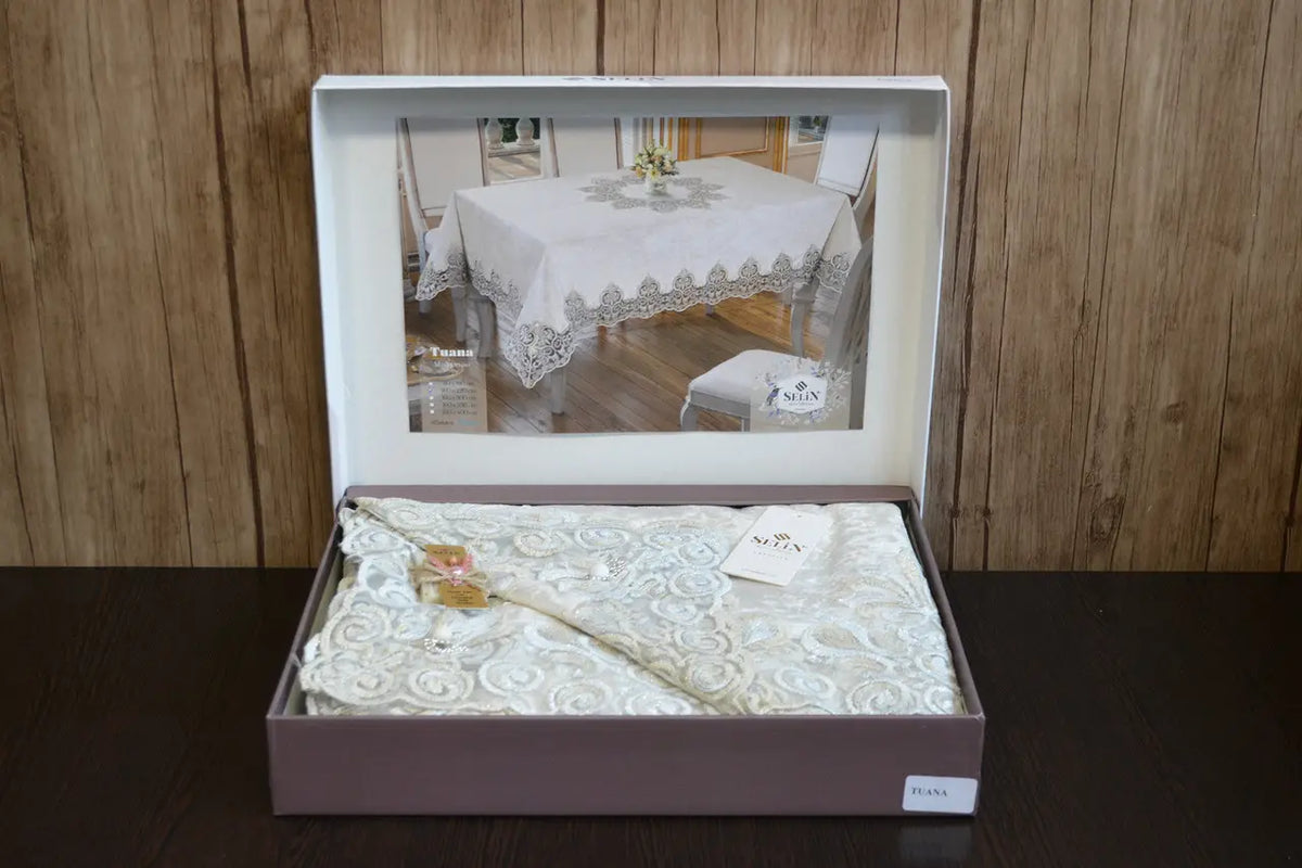 Велюрова скатертина Selin Tuana 160х350