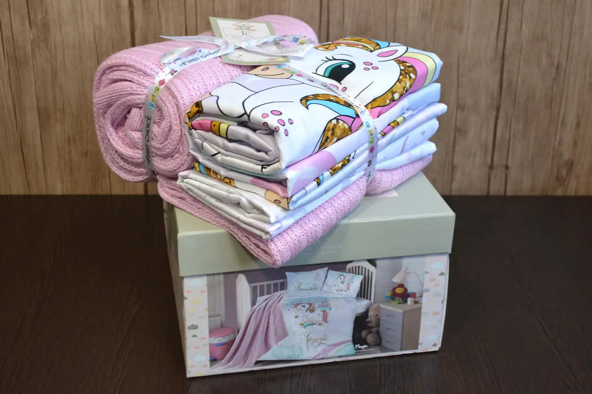 Постільна білизна для новонароджених з пледом First Choice Baby Digital Satin Nirvana 100х150 см. Magic
