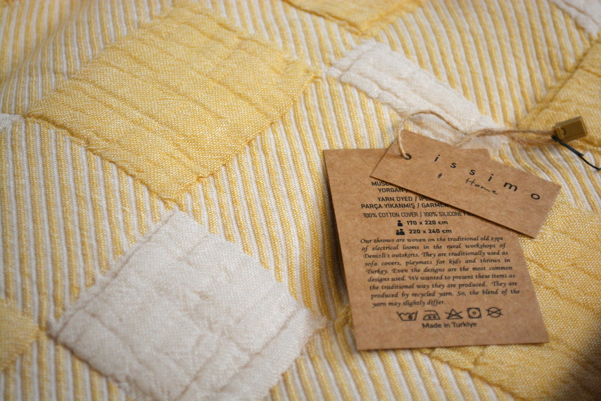 Муслінове покривало Issimo 220 х 240 см. Ulster Yellow