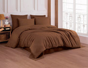 Постільна білизна Cotton Shine Stripe Satin 200х220 Kahve