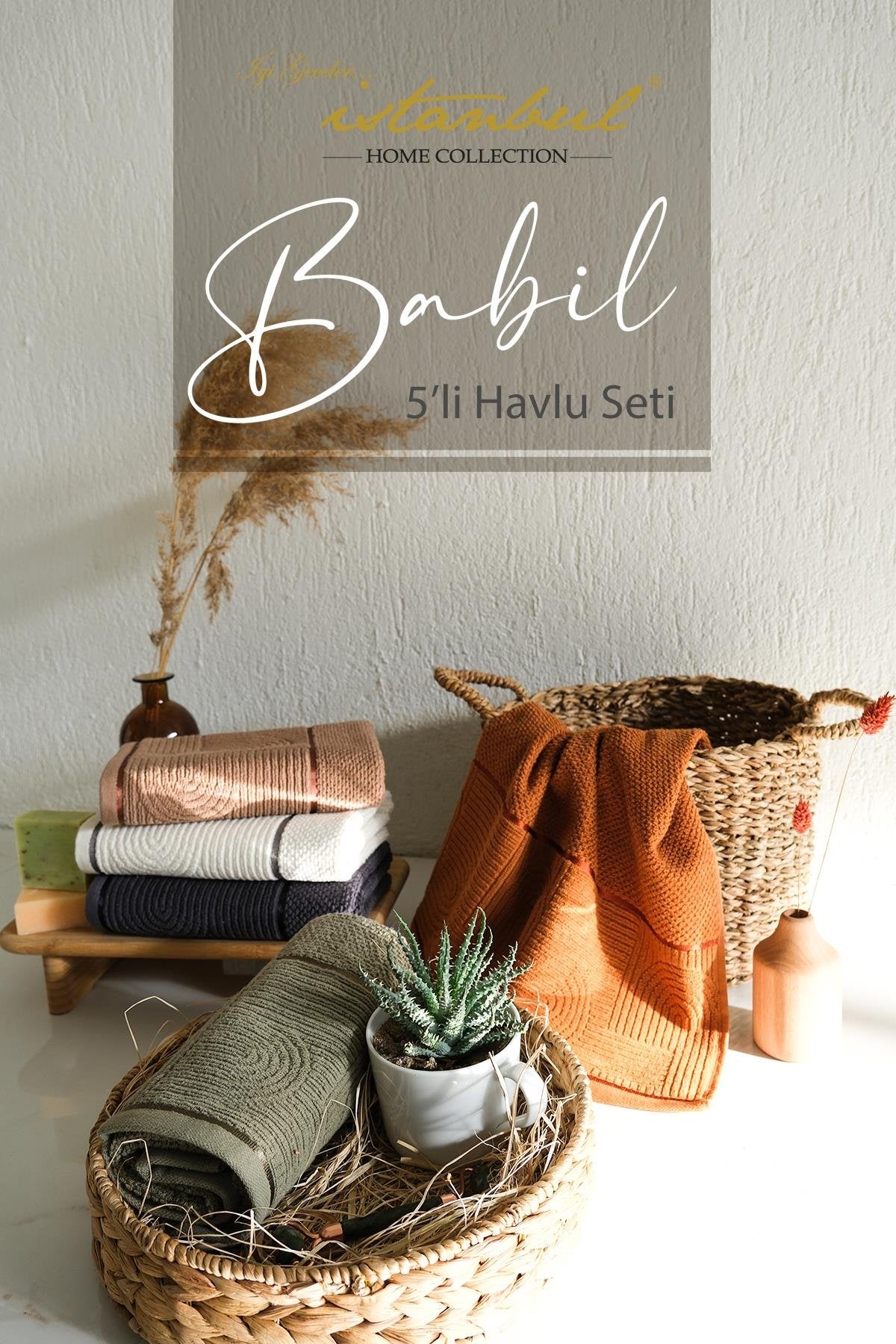 Набір лицевих рушників Istanbul Babil, 5 шт.