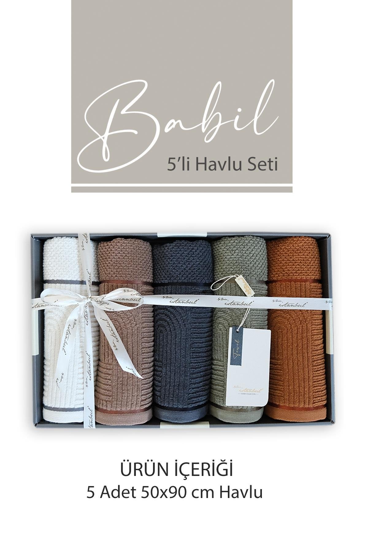 Набір лицевих рушників Istanbul Babil, 5 шт.