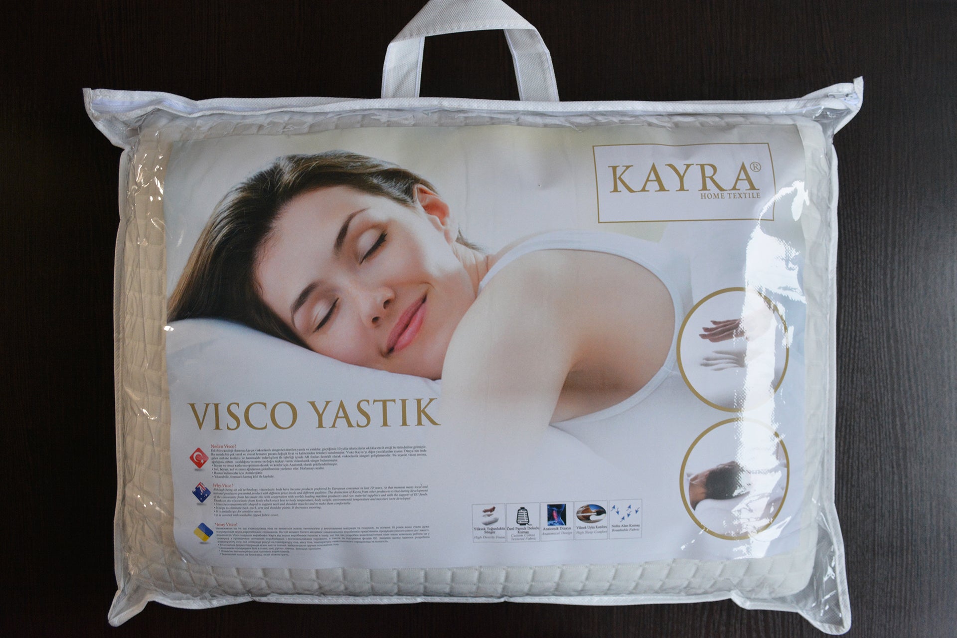 Ортопедична подушка Kayra 40×60х15 см Visco пухка