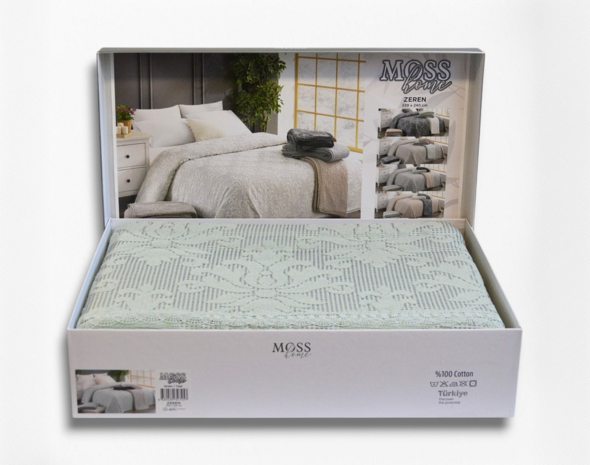 Махрове покривало Moss Zeren 220 х 240 см Green
