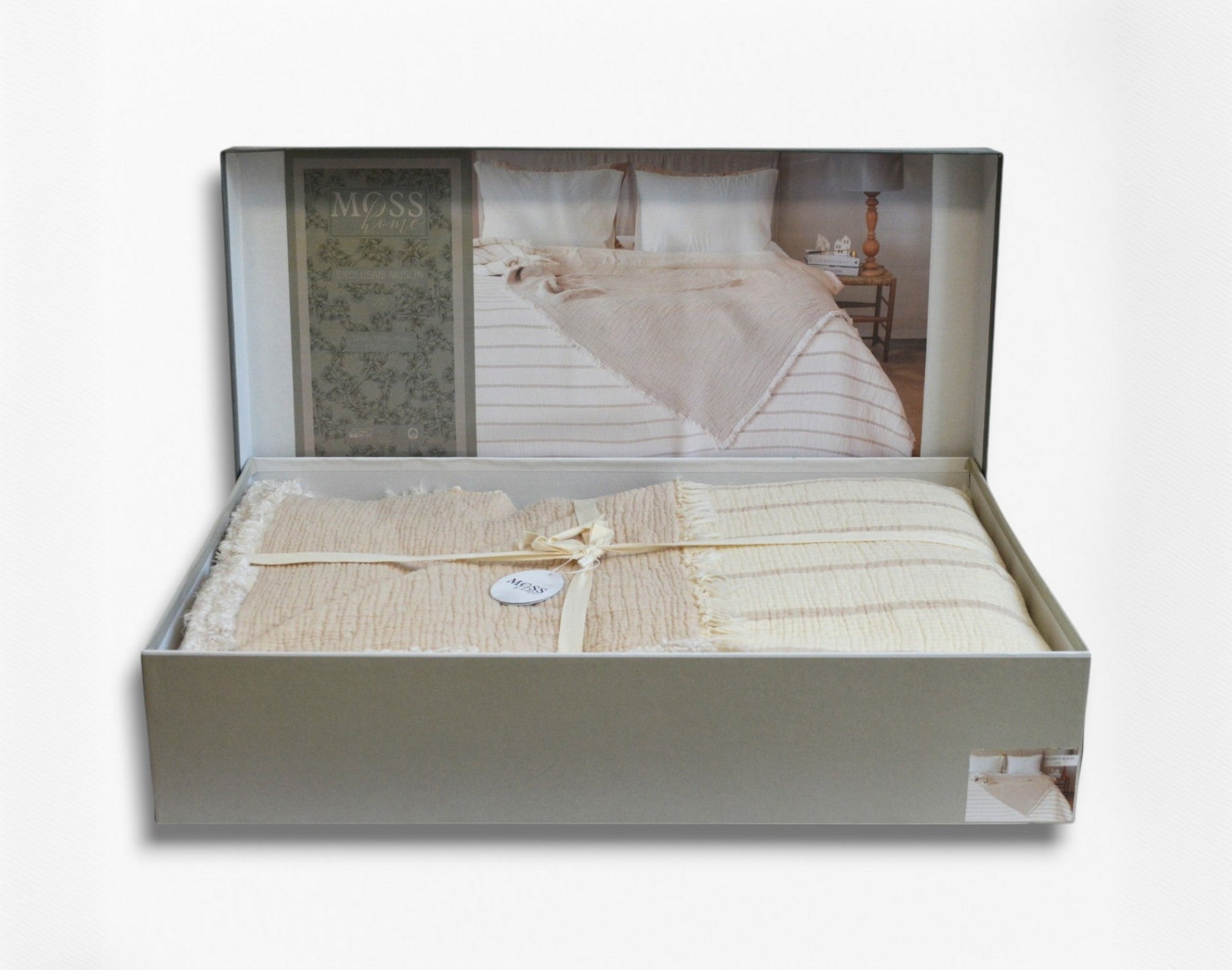 Муслінове покривало Moss Exclusive Muslin 170 х 230 см. Bej