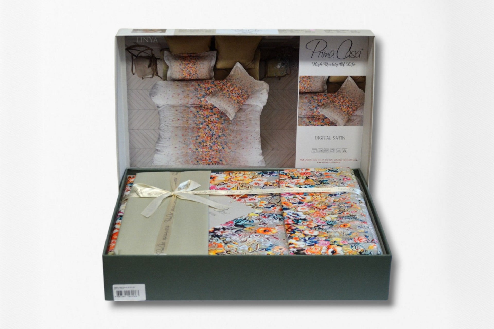 Комплект постільної білизни Prima Casa Digital Satin 200 х 220 см. Linya
