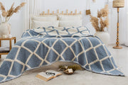 Муслінове покривало Saheser Savio 160 х 240 см. Blue