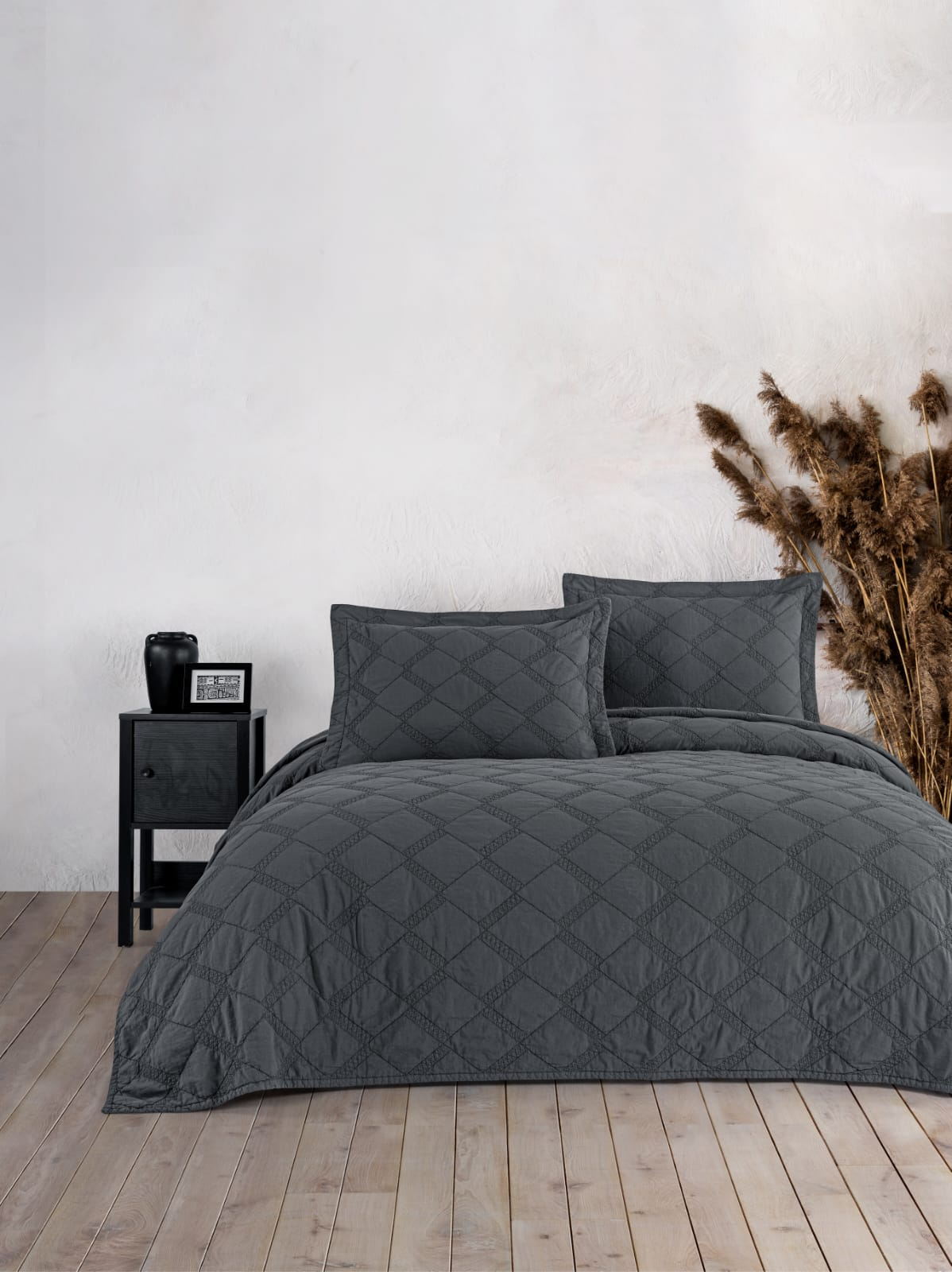 Покривало з наволочками Maribor Natural Creations 240 х 260 см. Antrasit