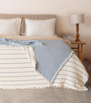 Муслінове покривало Moss Exclusive Muslin 230 х 250 см. Mavi